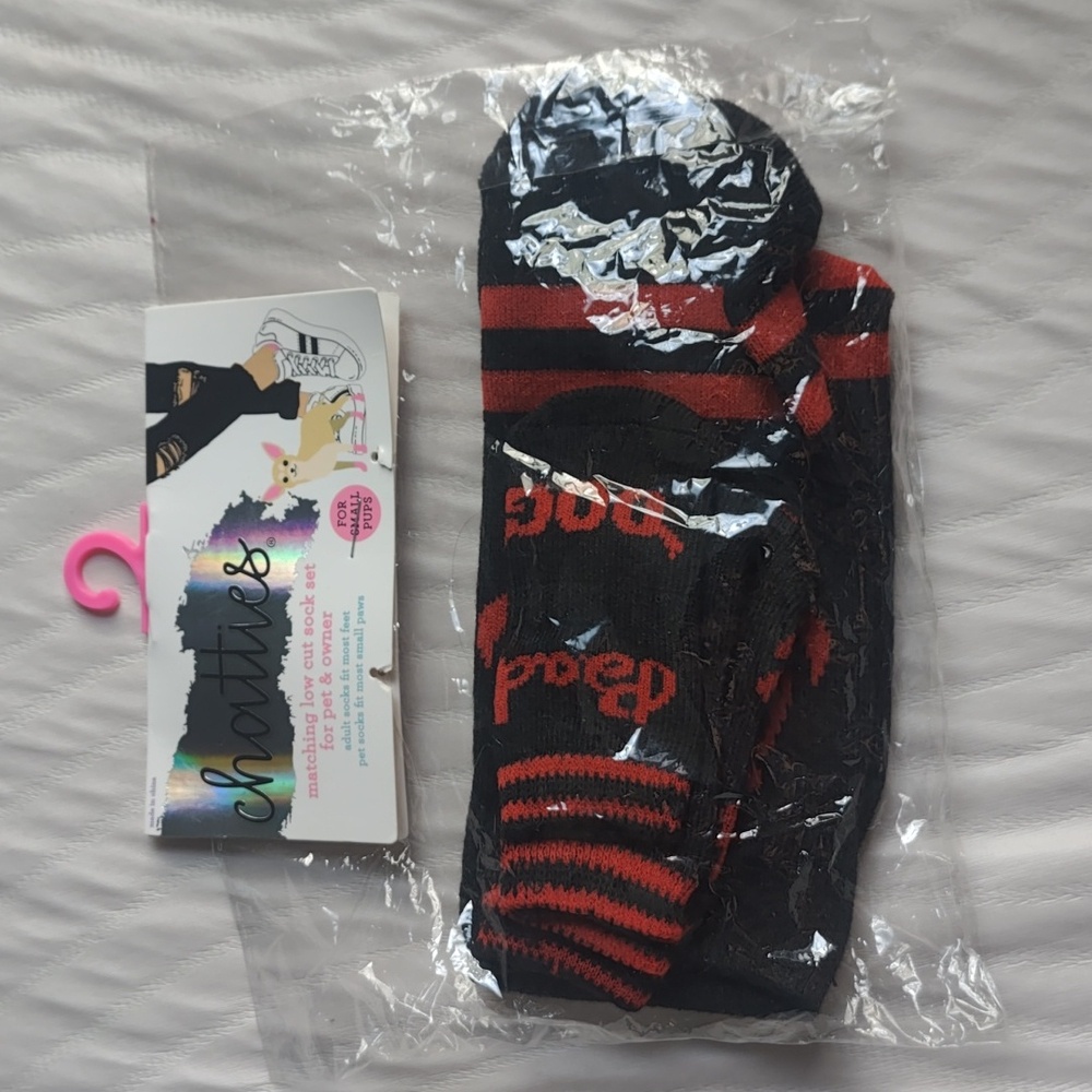 NWT Chatties Matching Sock Set for Pet & Owner Dogs Mom For Small Pups